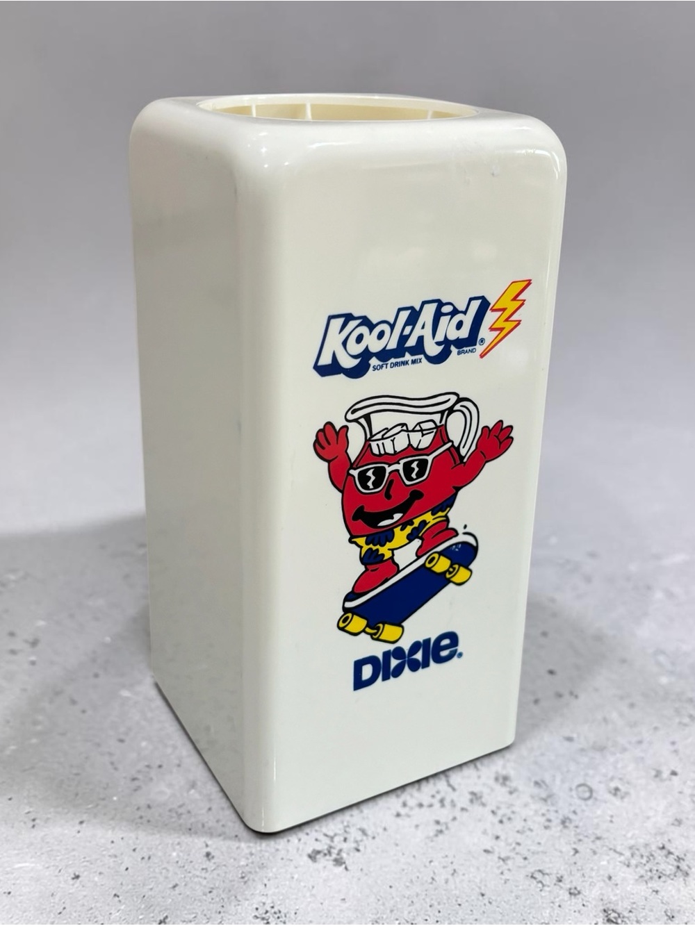 Kool-Aid White Ceramic Toothbrush Holder